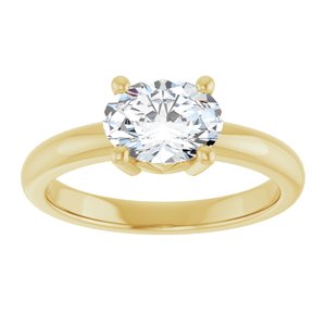 10K Yellow Gold 8x6 mm Oval Ring Mounting – image 5