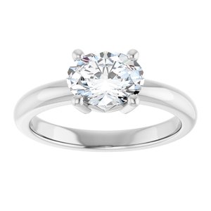Platinum 8x6 mm Oval Ring Mounting – image 5