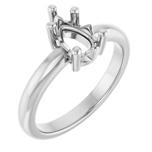 Continuum Sterling Silver 8.5x5.5 mm Pear Ring Mounting – image 2