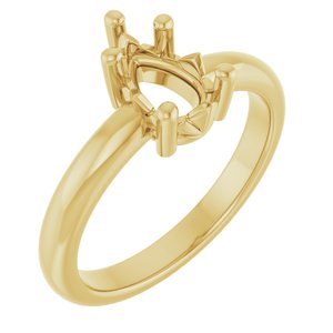 18K Yellow Gold 8.5x5.5 mm Pear Ring Mounting – image 2