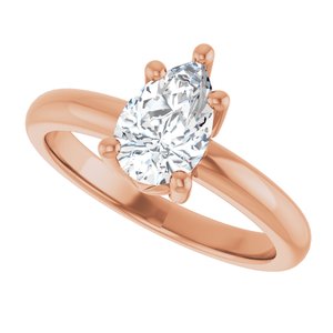 10K Rose Gold 8.5x5.5 mm Pear Ring Mounting – image 8