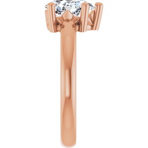 18K Rose Gold 8.5x5.5 mm Pear Ring Mounting – image 7