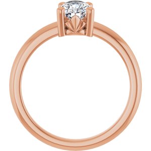 10K Rose Gold 8.5x5.5 mm Pear Ring Mounting – image 3