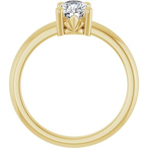 18K Yellow Gold 8.5x5.5 mm Pear Ring Mounting – image 3