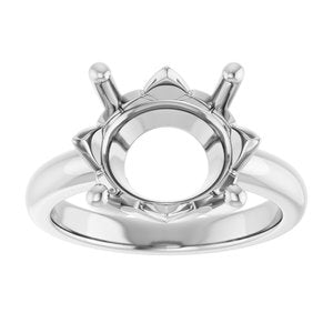 Continuum Sterling Silver 13x11 mm Oval Ring Mounting – image 6