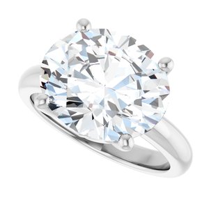 10K X1 White Gold 13x11 mm Oval Ring Mounting – image 8