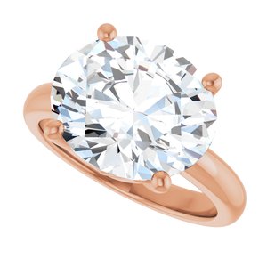 18K Rose Gold 13x11 mm Oval Ring Mounting – image 8