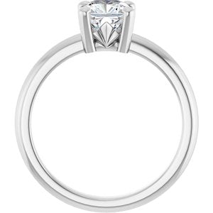 Sterling Silver 6x6 mm Cushion Ring Mounting – image 3