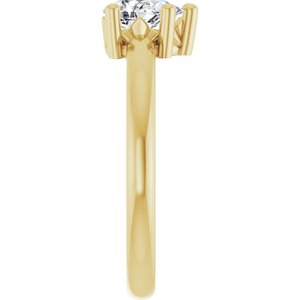 10K Yellow Gold 6.5x4.5 mm Pear Ring Mounting – image 7