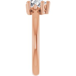 14K Rose Gold 6.5x4.5 mm Pear Ring Mounting – image 7
