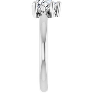 14K X1 White Gold 6.5x4.5 mm Pear Ring Mounting – image 7