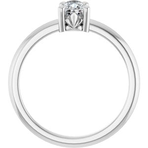 Platinum 6.5x4.5 mm Pear Ring Mounting – image 3
