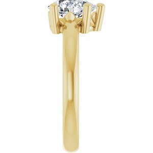 10K Yellow Gold 8x6 mm Pear Ring Mounting – image 7