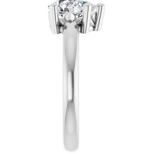14K X1 White Gold 8x6 mm Pear Ring Mounting – image 7