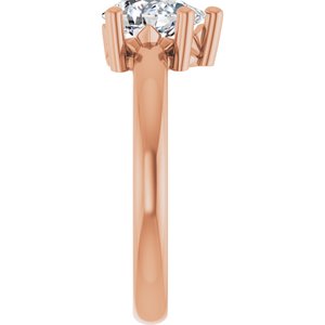 14K Rose Gold 8x6 mm Pear Ring Mounting – image 7