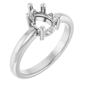 Platinum 8x6 mm Pear Ring Mounting – image 2