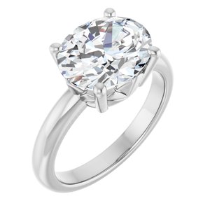 18K White Gold 11x9 mm Oval Ring Mounting
