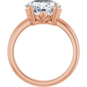 14K Rose Gold 11x9 mm Oval Ring Mounting – image 3