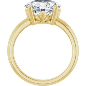 10K Yellow Gold 11x9 mm Oval Ring Mounting – image 3