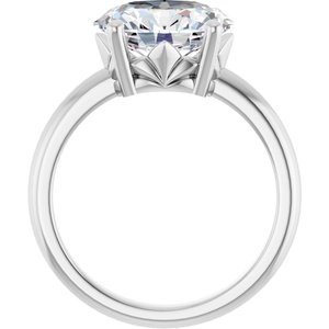 14K X1 White Gold 11x9 mm Oval Ring Mounting – image 3