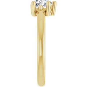 14K Yellow Gold 6x4 mm Pear Ring Mounting – image 7