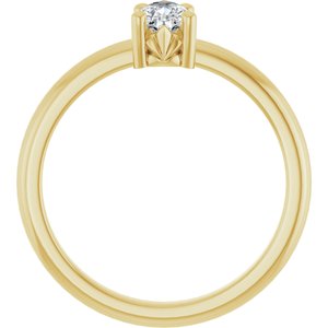 14K Yellow Gold 6x4 mm Pear Ring Mounting – image 3
