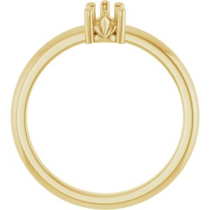 18K Yellow Gold 6x4 mm Pear Ring Mounting – image 4