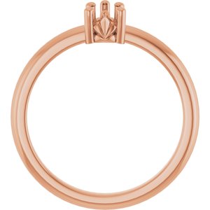14K Rose Gold 6x4 mm Pear Ring Mounting – image 4
