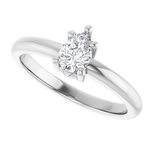Continuum Sterling Silver 6x4 mm Pear Ring Mounting – image 8