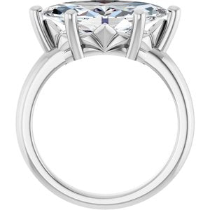 18K Palladium White Gold 16x8 mm Marquise Ring Mounting – image 3