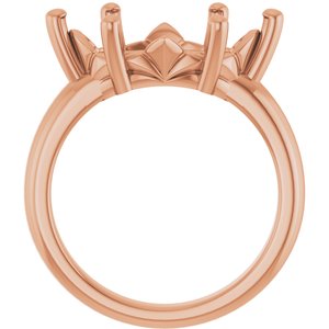 10K Rose Gold 16x8 mm Marquise Ring Mounting – image 4