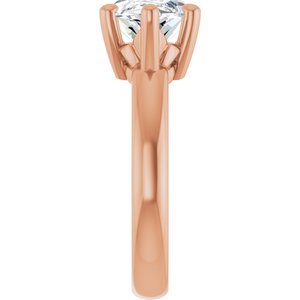 10K Rose Gold 16x8 mm Marquise Ring Mounting – image 7