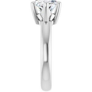 14K White Gold 16x8 mm Marquise Ring Mounting – image 7