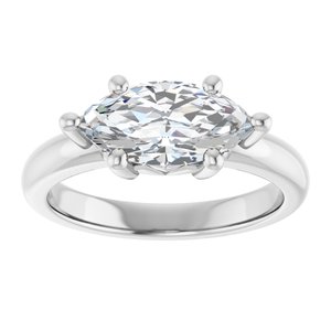 Sterling Silver 12x6 mm Marquise Ring Mounting – image 5