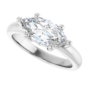 Continuum Sterling Silver 12x6 mm Marquise Ring Mounting – image 8