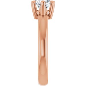 14K Rose Gold 12x6 mm Marquise Ring Mounting – image 7