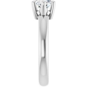 10K White Gold 12x6 mm Marquise Ring Mounting – image 7