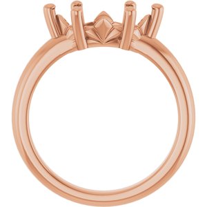 10K Rose Gold 12x6 mm Marquise Ring Mounting – image 4