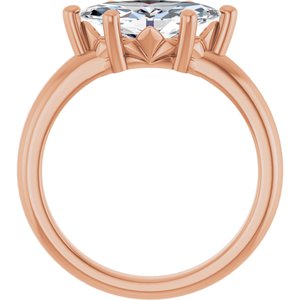 10K Rose Gold 12x6 mm Marquise Ring Mounting – image 3