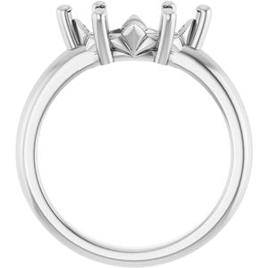 10K X1 White Gold 12x6 mm Marquise Ring Mounting – image 4