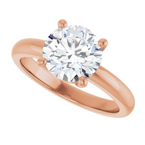 10K Rose Gold 8.2 mm Round Ring Mounting – image 8