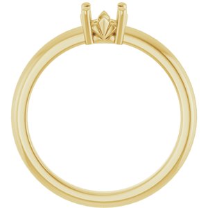 10K Yellow Gold 5.2 mm Round Ring Mounting – image 4