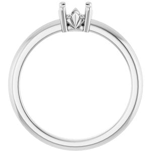 10K X1 White Gold 5.2 mm Round Ring Mounting – image 4