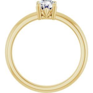 10K Yellow Gold 5.2 mm Round Ring Mounting – image 3