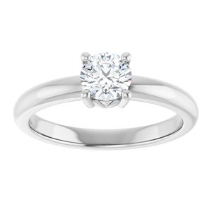 18K Palladium White Gold 5.2 mm Round Ring Mounting – image 5