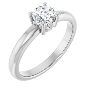 18K Palladium White Gold 5.2 mm Round Ring Mounting