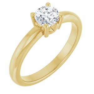 14K Yellow Gold 5.2 mm Round Ring Mounting