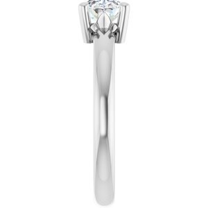 Platinum 7.5x5.5 mm Oval Ring Mounting – image 7