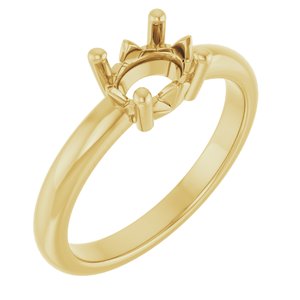 10K Yellow Gold 7.5x5.5 mm Oval Ring Mounting – image 2