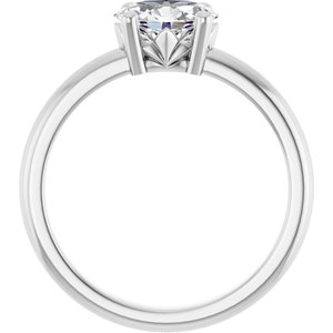 Sterling Silver 7.5x5.5 mm Oval Ring Mounting – image 3